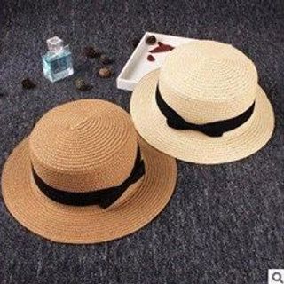 Mũ cói đính nơ tiểu thư