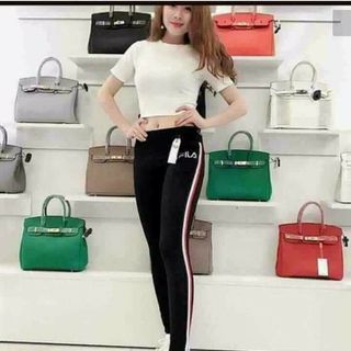 QUẦN LEGGING SỌC THÊU FILA