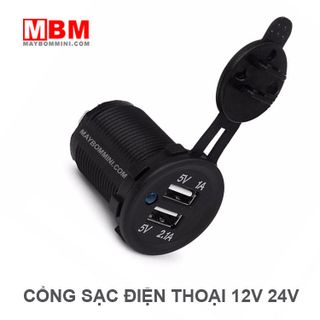 Ổ cắm sạc dùng cho ô tô xe máy 12V24V ra 5V 1A21A