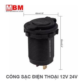 Ổ cắm sạc dùng cho ô tô xe máy 12V24V ra 5V 1A21A