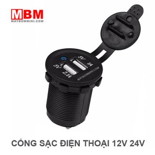 Ổ cắm sạc dùng cho ô tô xe máy 12V24V ra 5V 1A21A