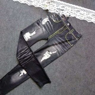 Quần Legging Giả Jean Rách