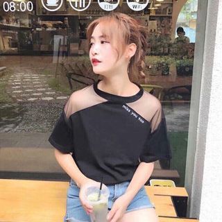 Áo thun phối lưới giá sỉ