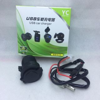 Ổ cắm sạc dùng cho ô tô xe máy 12V24V ra 5V1A21A kèm dây nguồn