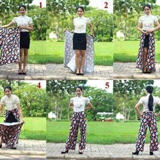 chân váy thô dạng quần