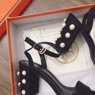 SANDAL GÓT NẠM NGỌC D0021E