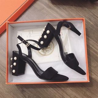 SANDAL GÓT NẠM NGỌC D0021E