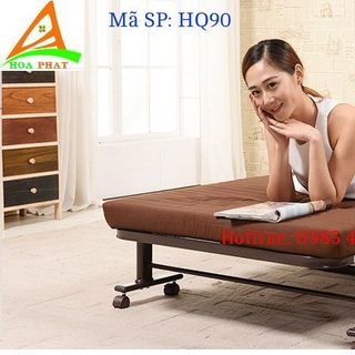 Giường gấp thông minh Hàn Quốc rộng 90cm có bánh xe di chuyển