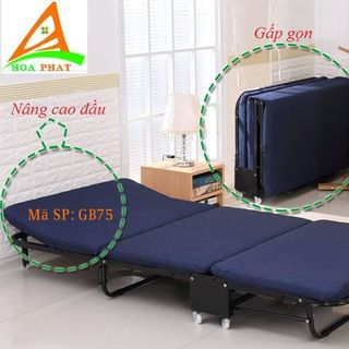 Giường gấp nâng đầu có thể chuyển đổi thành sofa có bánh xe di chuyển