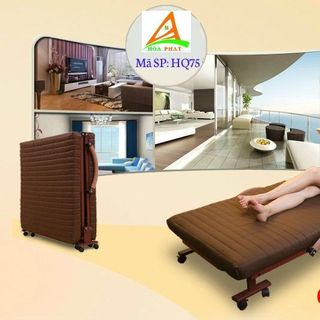 Giường gấp Hàn Quốc rộng 75cm có bánh xe di chuyển HQ75