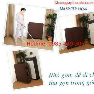 Giường gấp Hàn Quốc rộng 75cm có bánh xe di chuyển HQ75
