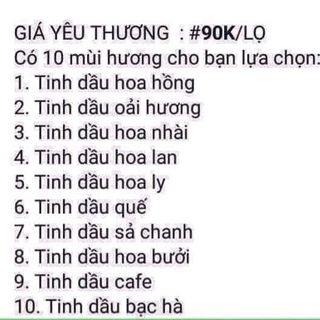 tinh dầu thơm xe thơm phòng