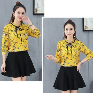 Áo Sơ Mi Trắng Cổ Cột Nơ