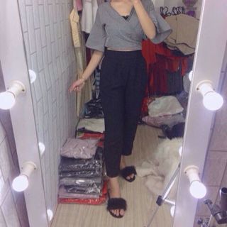 Set trang phục 💃🏻 có 2 màu Trắng - Xanh caro