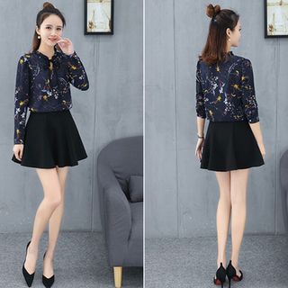 Áo Sơ Mi Vàng Cổ Cột Nơ