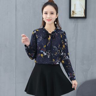 Áo Sơ Mi Vàng Cổ Cột Nơ