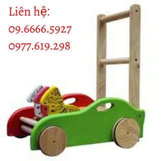 Xe tập đi cọc cọc ngựa gỗ IQ Toys