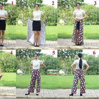 chân váy thô dạng quần