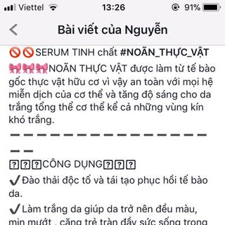serum tinh chất noãn thực vật