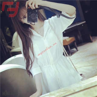 Đầm xòe trắng kiểu fashion