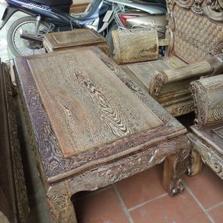 Bộ bàn ghế đồng kỵ kiểu hoàng gia gỗ mun đuôi công