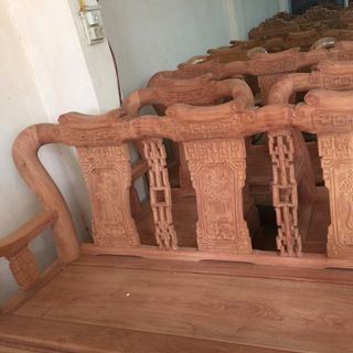 Bộ bàn ghế minh quốc triện gỗ hương đá