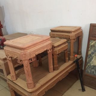 Bộ bàn ghế minh quốc triện gỗ hương đá