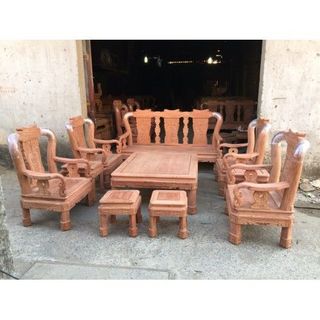 Bộ bàn ghế minh quốc triện gỗ hương đá