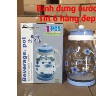 Bình đựng nước thủy tinh hoa văn 1L6 giá sỉ