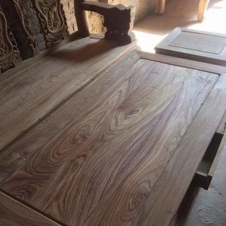 Bộ Bàn Ghế Nghê Đỉnh 3 đầu Gỗ Hương Vân Tay 12