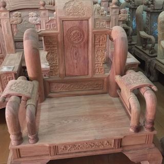 Bộ bàn ghế tần thủy hoàng gỗ hương đá