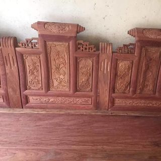Bộ Bàn Ghế Đồng Kỵ Kiểu Âu Á Hộp Loại 2m2 và 2m4 gỗ hương đỏ