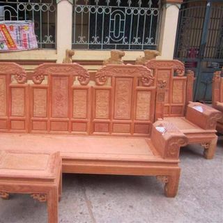 Bộ Bàn Ghế Đồng Kỵ Kiểu Âu Á Hộp Loại 2m2 và 2m4 gỗ hương đỏ
