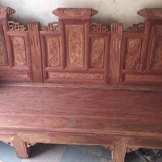 Bộ Bàn Ghế Đồng Kỵ Kiểu Âu Á Hộp Loại 2m2 và 2m4 gỗ hương đỏ