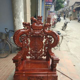 Bộ Bàn Ghế Nghê Đỉnh Tay Khuỳnh Gỗ Hương Vân
