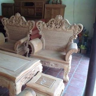 Bộ bàn ghế hoàng gia gỗ gõ đỏ