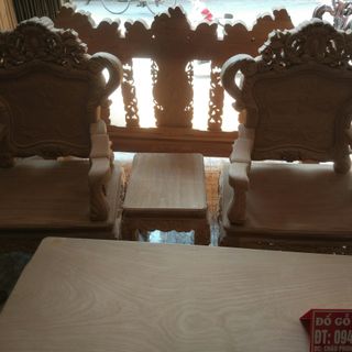 Bộ bàn ghế kiểu louis pháp gỗ gõ đỏ