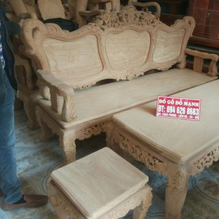 Bộ bàn ghế kiểu louis pháp gỗ gõ đỏ