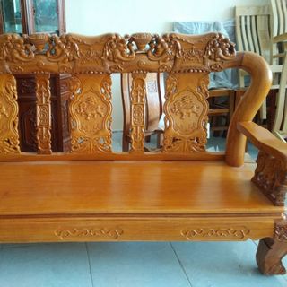 Bộ bàn ghế quốc voi gỗ gõ đỏ