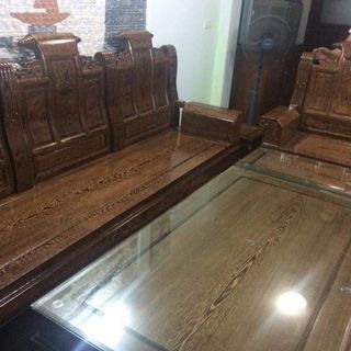 Bộ bàn ghế phòng khách kiểu âu á hộp gỗ mun đuôi công