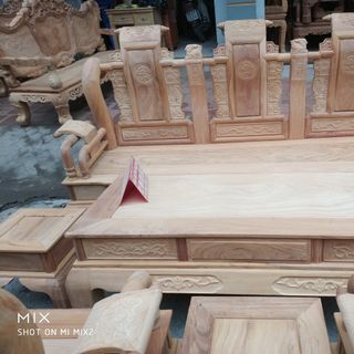 Bộ bàn ghế tần thủy hoàng gỗ gõ đỏ tay 12