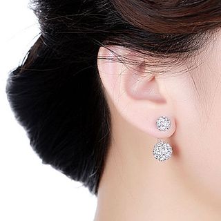 Hoa tai bạc 925 đính đá CZ