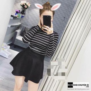 Áo sọc tay dài croptop giá sỉ