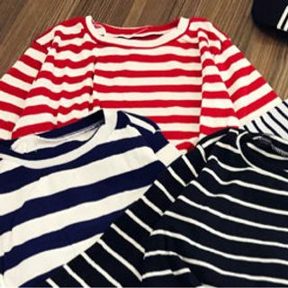 Áo sọc tay dài croptop