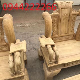 Bộ bàn ghế tần thủy hoàng gỗ cẩm vàng tay 12
