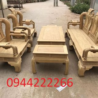 Bộ bàn ghế tần thủy hoàng gỗ cẩm vàng tay 12