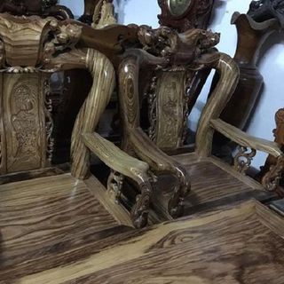 Bộ Bàn Ghế Minh Đào Gỗ Mun Hoa Mun nam phi