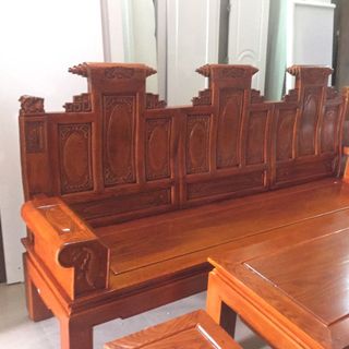 Bộ bàn ghế âu á hộp - gỗ sồi nga - Loại 2m2 và 2m4