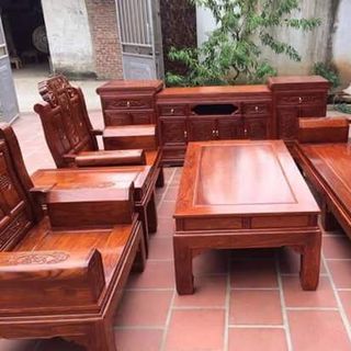 Bộ bàn ghế âu á kiểu như ý tay hộp gỗ bộ 2m2 và bộ 2m4 giá sỉ