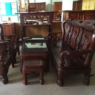 Bộ bàn ghế triện gỗ gụ
